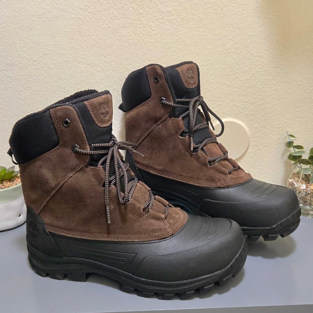 Timberland Snowblades Insulated Warm Lined Waterproof Winter Boots Men 10 Leathe